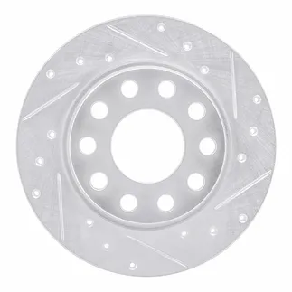 R1 Concepts EDZ-73045R Brake Rotor Drilled and Slotted Silver